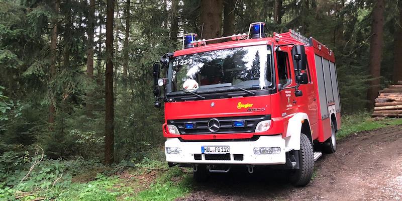 Personenrettung im Wald am Raabe-Turm 